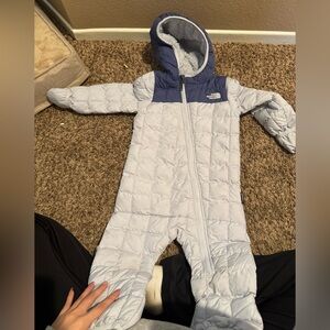 The North Face Infant Snowsuit in Navy and Light Gray
